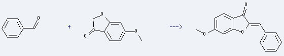 3(2H)-Benzofuranone,6-methoxy- is used to produce 2-Benzylidene-6-methoxy-benzofuran-3-one by reacting with Benzaldehyde
